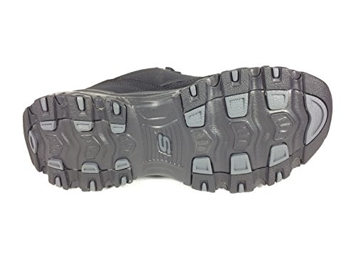 Skechers Women's D'Lites Original Lace-Up Sneaker, Black/Black, 7.5 M US