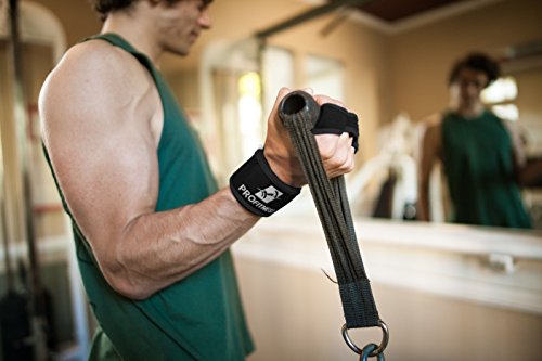 ProFitness Workout Gloves with Straps Best Workout Gloves for Weight Lifting, Gym Workouts (Black, Large)