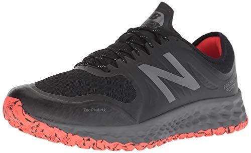 New Balance Men's Fresh Foam Kaymin Trail V1 Running Shoe, Black/Flame, 13 XW US