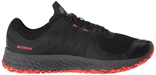 New Balance Men's Fresh Foam Kaymin Trail V1 Running Shoe, Black/Flame, 13 XW US