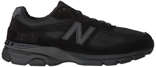 New Balance Men's Made 990 V4 Sneaker, Black/Grey, 8.5 4E US