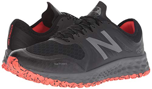 New Balance Men's Fresh Foam Kaymin Trail V1 Running Shoe, Black/Flame, 13 XW US