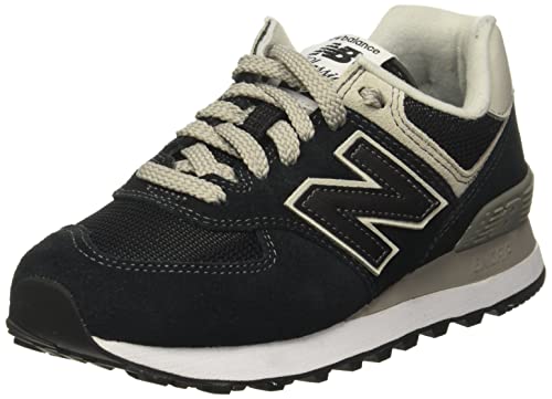 New Balance Women's 574 V2 Mermaid Sneaker, Black/White, 6.5 B US