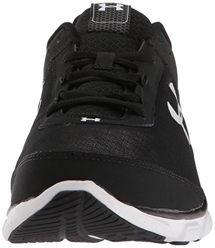 Under Armour Men's Micro G Assert 7 Running Shoe, Black (001)/White, 12