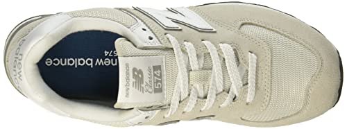 New Balance Women's 574 V2 Evergreen Sneaker, White/White, 6.5 Wide