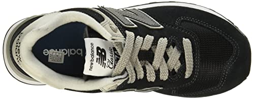 New Balance Women's 574 V2 Mermaid Sneaker, Black/White, 7 W US