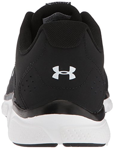 Under Armour Men's Micro G Assert 7 Running Shoe, Black (001)/White, 12