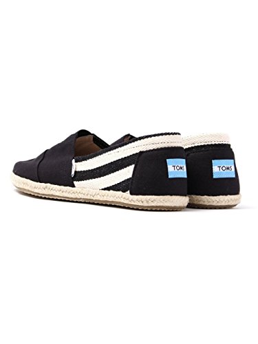 TOMS Men's Classic Canvas Slip-On, Black Stripe University - 11.5 D(M) US