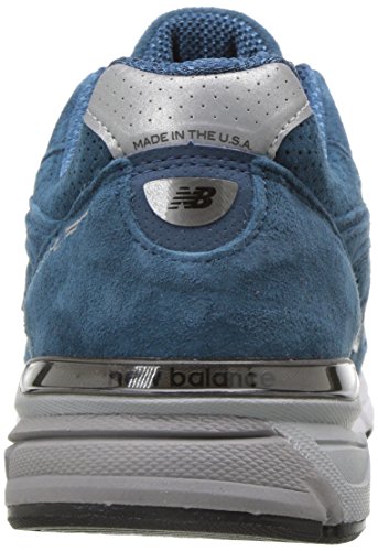New Balance Men's Made 990 V4 Sneaker, North Sea/White, 7.5 D US