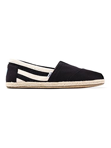 TOMS Men's Classic Canvas Slip-On, Black Stripe University - 11.5 D(M) US