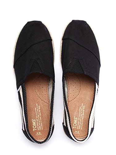 TOMS Men's Classic Canvas Slip-On, Black Stripe University - 11.5 D(M) US