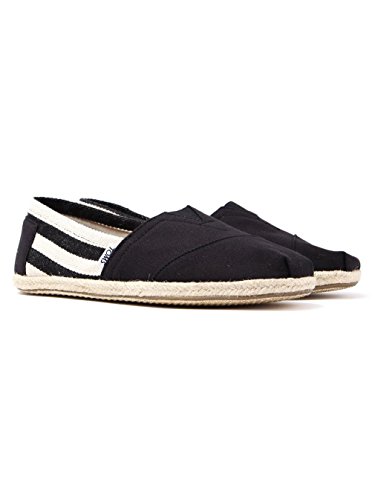 TOMS Men's Classic Canvas Slip-On, Black Stripe University - 11.5 D(M) US