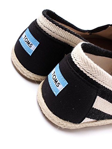 TOMS Men's Classic Canvas Slip-On, Black Stripe University - 11.5 D(M) US