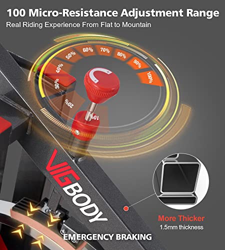 RELIFE REBUILD YOUR LIFE Exercise Bike Indoor Cycling Bicycle Stationary Bikes Cardio Workout Machine Upright Bike Belt Drive Home Gym