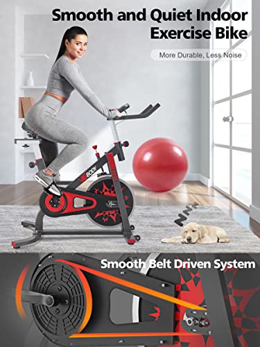 RELIFE REBUILD YOUR LIFE Exercise Bike Indoor Cycling Bicycle Stationary Bikes Cardio Workout Machine Upright Bike Belt Drive Home Gym