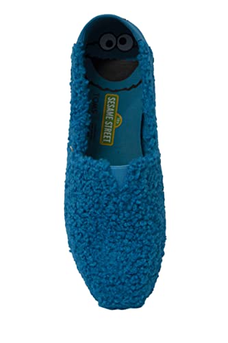 TOMS Classic Sesame Street X Blue Cookie Monster Faux Shearling Slip On Shoes Womens 10013640