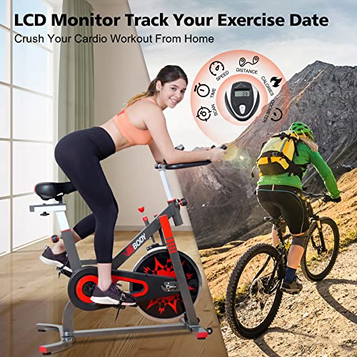 RELIFE REBUILD YOUR LIFE Exercise Bike Indoor Cycling Bicycle Stationary Bikes Cardio Workout Machine Upright Bike Belt Drive Home Gym