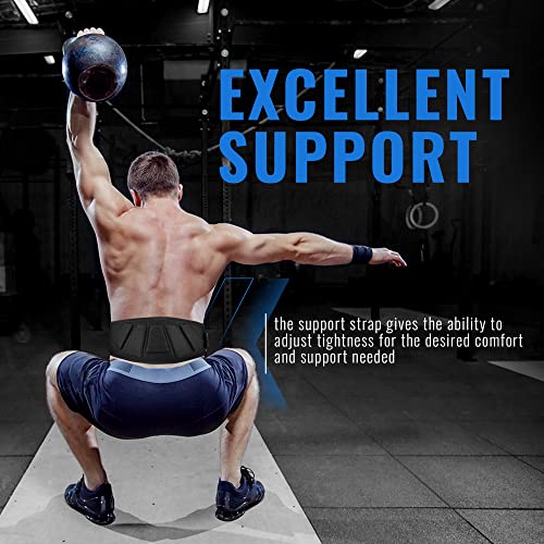 Fire Team Fit Weight Lifting Belt for Men and Women, 6 Inch, Bodybuilding & Fitness Back Support for Cross Training Workout, Squats, Lunges (27" - 32" Around Navel, X-Small, Blue)