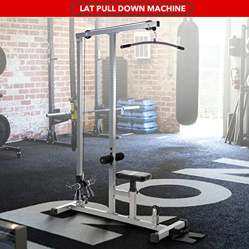 Vanswe LAT Pulldown Low Row Cable Pull Down Machine Removable Front Steel Foot Rest
