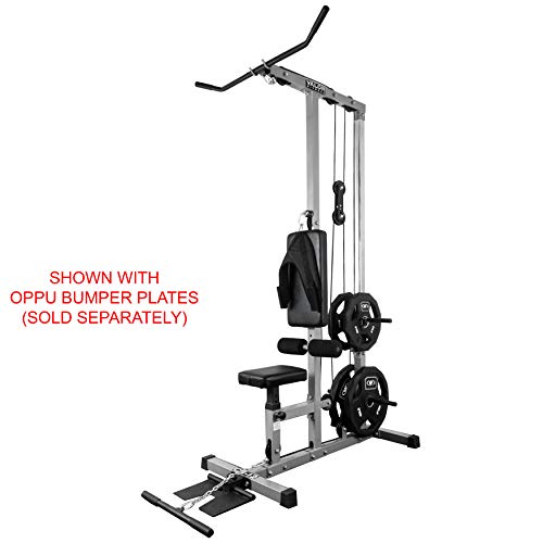 Valor Fitness CB-12 Plate Loaded LAT Pull Down Machine with Lower T-Bar and Ab Crunch Harness