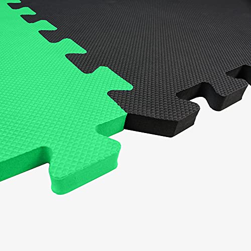 IncStores 5/8 Inch Thick Premium Soft Foam Flooring Tiles | High-Density Interlocking Foam Tiles for Vibrant Floor Protection in Your Home Gym, Playroom, and More | Lime Green, 12 Pack