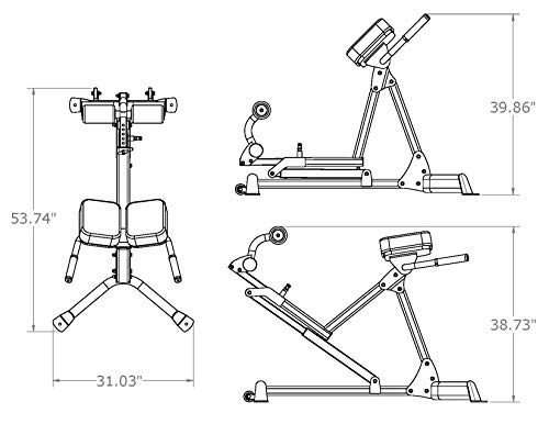 Inspire Fitness Hyper Extension/Roman Chair (Adjustable from 45-90