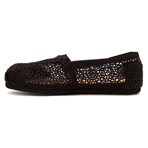 Women's TOMS Classics Crochet, Black, US Size 7.5