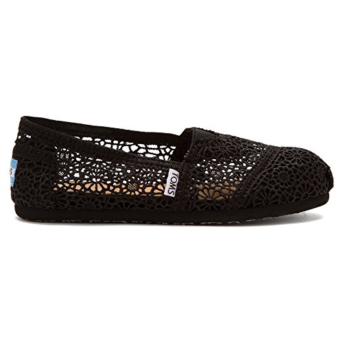 Women's TOMS Classics Crochet, Black, US Size 7.5