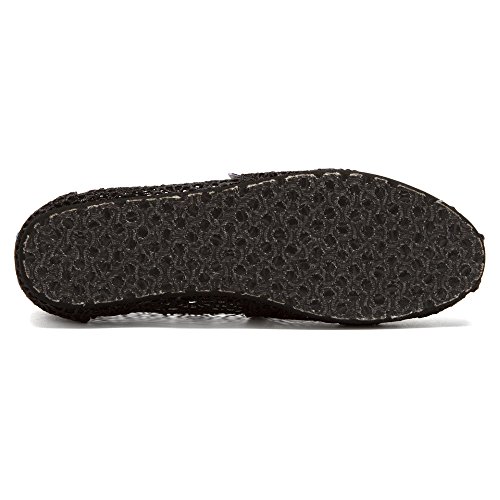Women's TOMS Classics Crochet, Black, US Size 7.5