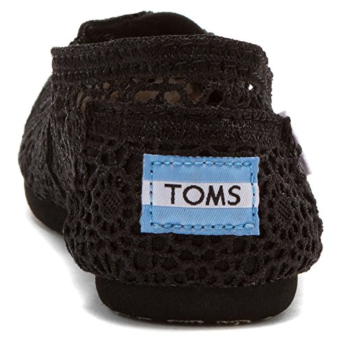 Women's TOMS Classics Crochet, Black, US Size 7.5