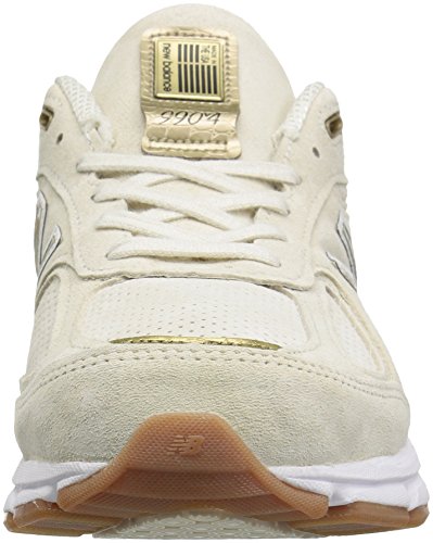 New Balance Men's Made 990 V4 Sneaker, Angora/White, 14 D US