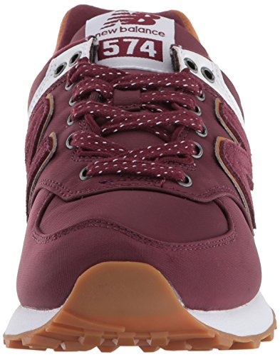 New Balance Women's 574 V2 Back Pack Sneaker, Nb Burgundy/White, 7.5