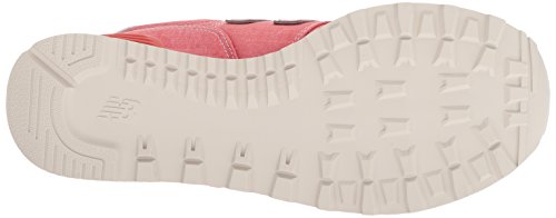 New Balance Women's 574 V2 Beach Chambray Sneaker, Spiced Coral/White, 8