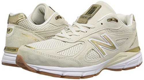 New Balance Men's Made 990 V4 Sneaker, Angora/White, 14 D US