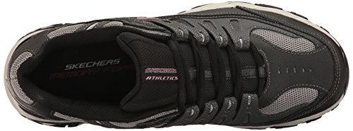 Skechers mens Afterburn M. Fit fashion sneakers, Charcoal/Black, 9 US
