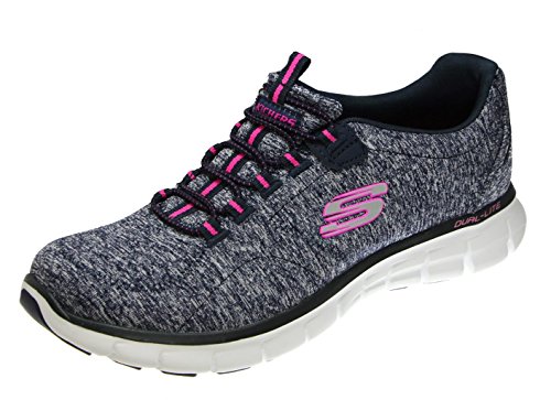 Skechers Synergy Beyond Words Women's Fashion Sneaker, Navy/Hot Pink, 7 US