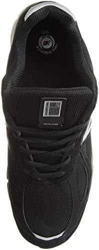 New Balance Men's Made 990 V4 Sneaker, Black/Silver, 9 XXW US
