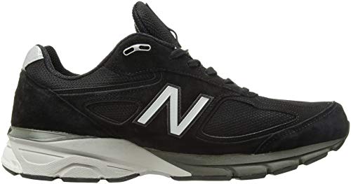 New Balance Men's Made 990 V4 Sneaker, Black/Silver, 9 XXW US