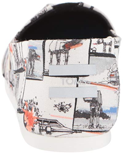 TOMS White Star Wars Print Women's Canvas Slip-on Multi-Color 10014383 8.5