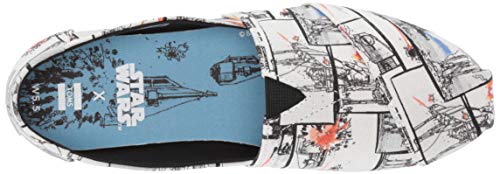 TOMS White Star Wars Print Women's Canvas Slip-on Multi-Color 10014383 8.5