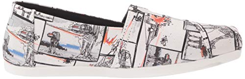 TOMS White Star Wars Print Women's Canvas Slip-on Multi-Color 10014383 8.5