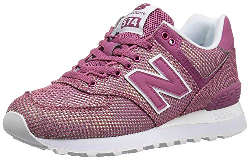 New Balance Women's 574 V2 Mermaid Sneaker, Dragon Fruit/Wh, 6 W US