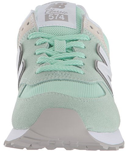 New Balance Women's 574 V2 Essentials Sneaker, Sea Foam/Overcast, 6.5
