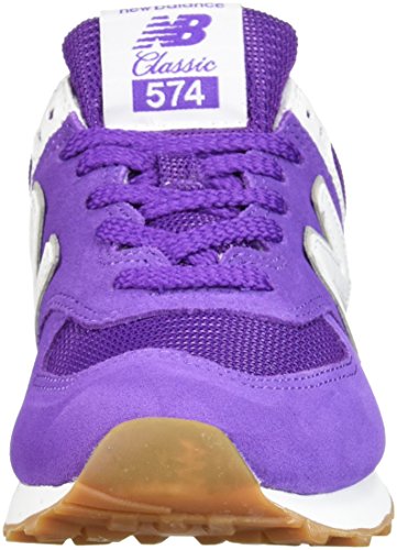 New Balance Women's 574 V2 Essentials Sneaker, Purple Mountain/White, 5.5 W US