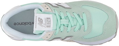 New Balance Women's 574 V2 Essentials Sneaker, Sea Foam/Overcast, 6.5