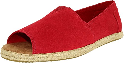 TOMS Women's Raspberry Suede Open Toe 10007570 (Size: 9.5)