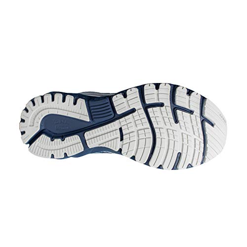 Brooks Mens Adrenaline GTS 19 Running Shoe - White/Grey/Navy - D - 10.0