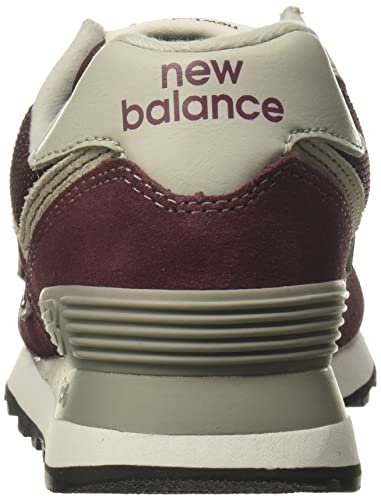 New Balance Women's 574 V2 Evergreen Sneaker, Burgundy/White, 11.5