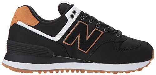 New Balance Women's 574 V2 Back Pack Sneaker, Black/White, 11.5