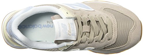New Balance Women's 574 V2 Summer Sneaker, Flat White, 11 B US
